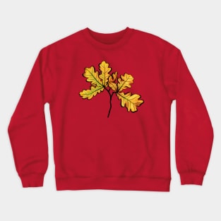 Oak Leaves Autumnal Botanical Art Crewneck Sweatshirt